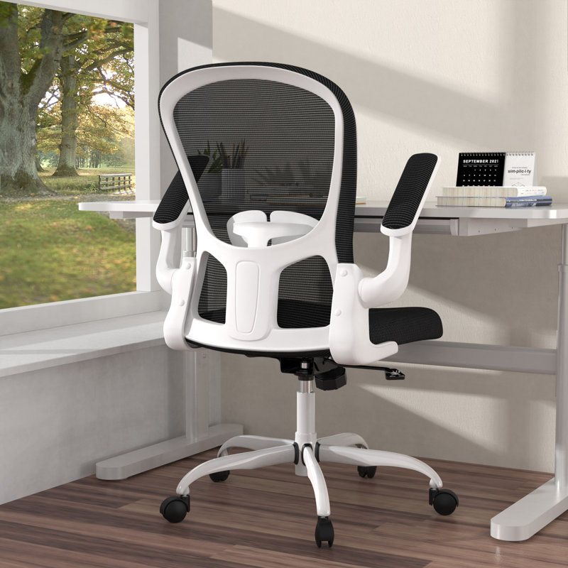 Silybon Ergonomic Office Chair, Breathable Mesh Task Chair with Flipup
